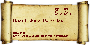 Bazilidesz Dorottya névjegykártya